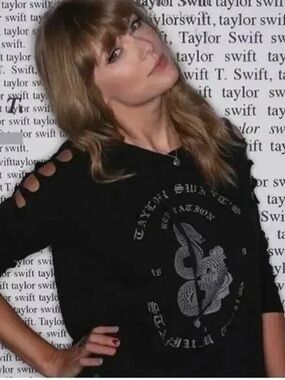 Taylor Swift Reputation Stadium Tour Snake Shoulder Cutout Hoodie Top S